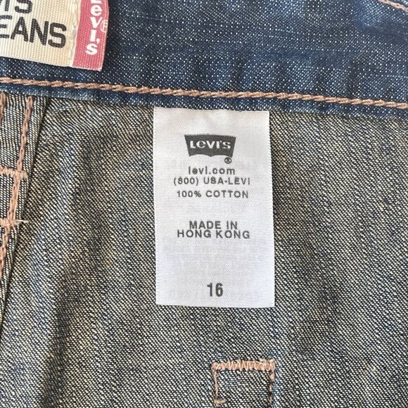 Levi’s Womens Denim Culottes Jeans Size 16 Wide-Leg Mid-Length Flat Front Slant - Picture 7 of 12